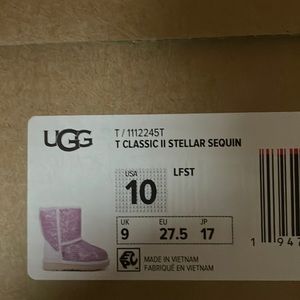 Toddler girl size 10 ugg boots sequin